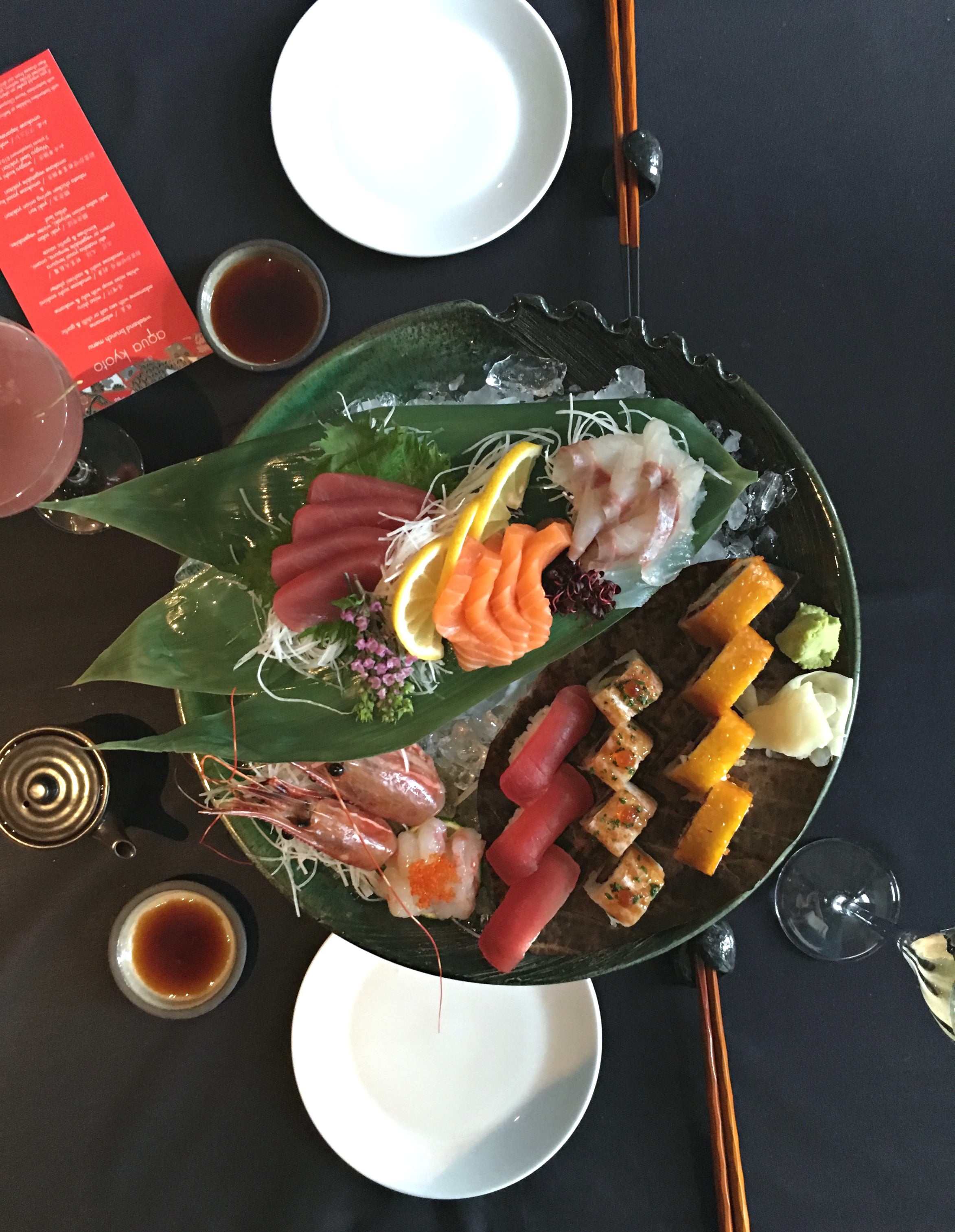 Sushi platter at Aqua Kyoto