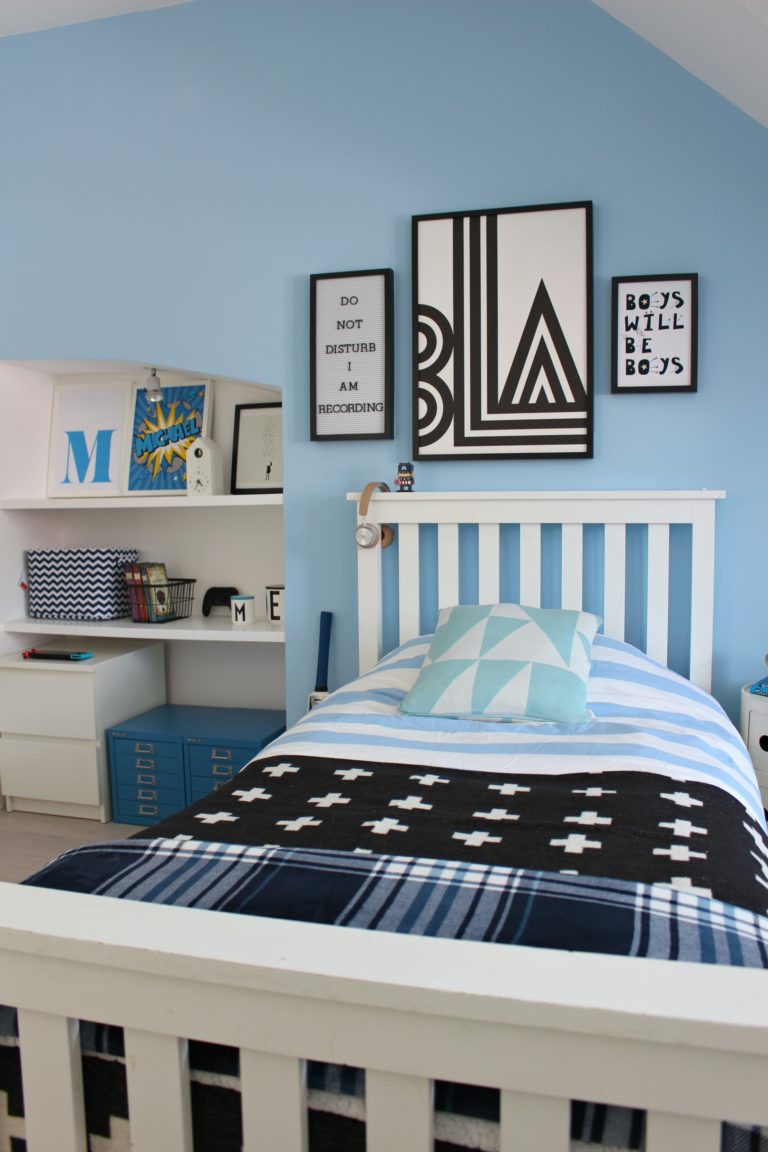 Teen bedroom ideas in blue on a budget with Homesense