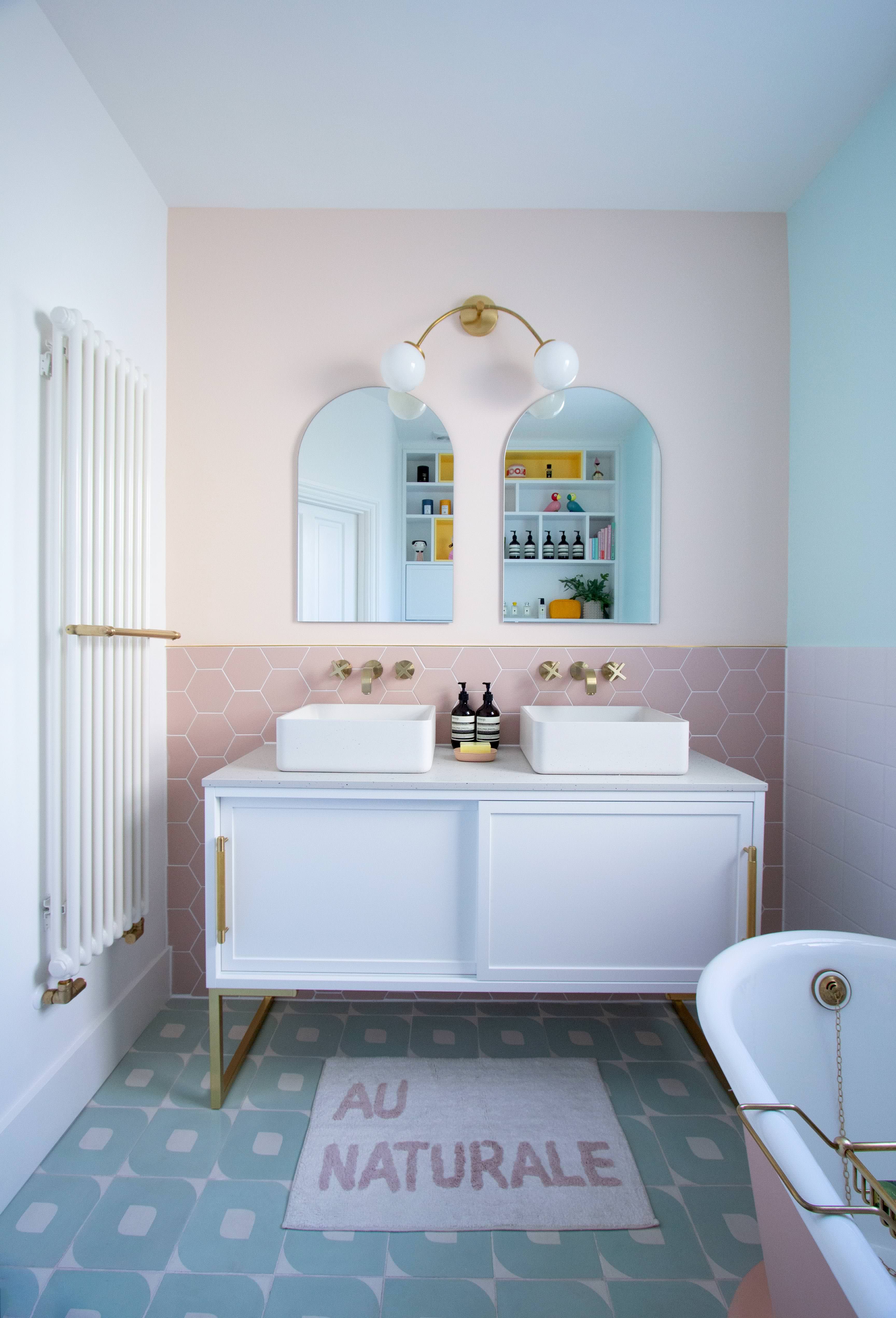pastel colour bathroom