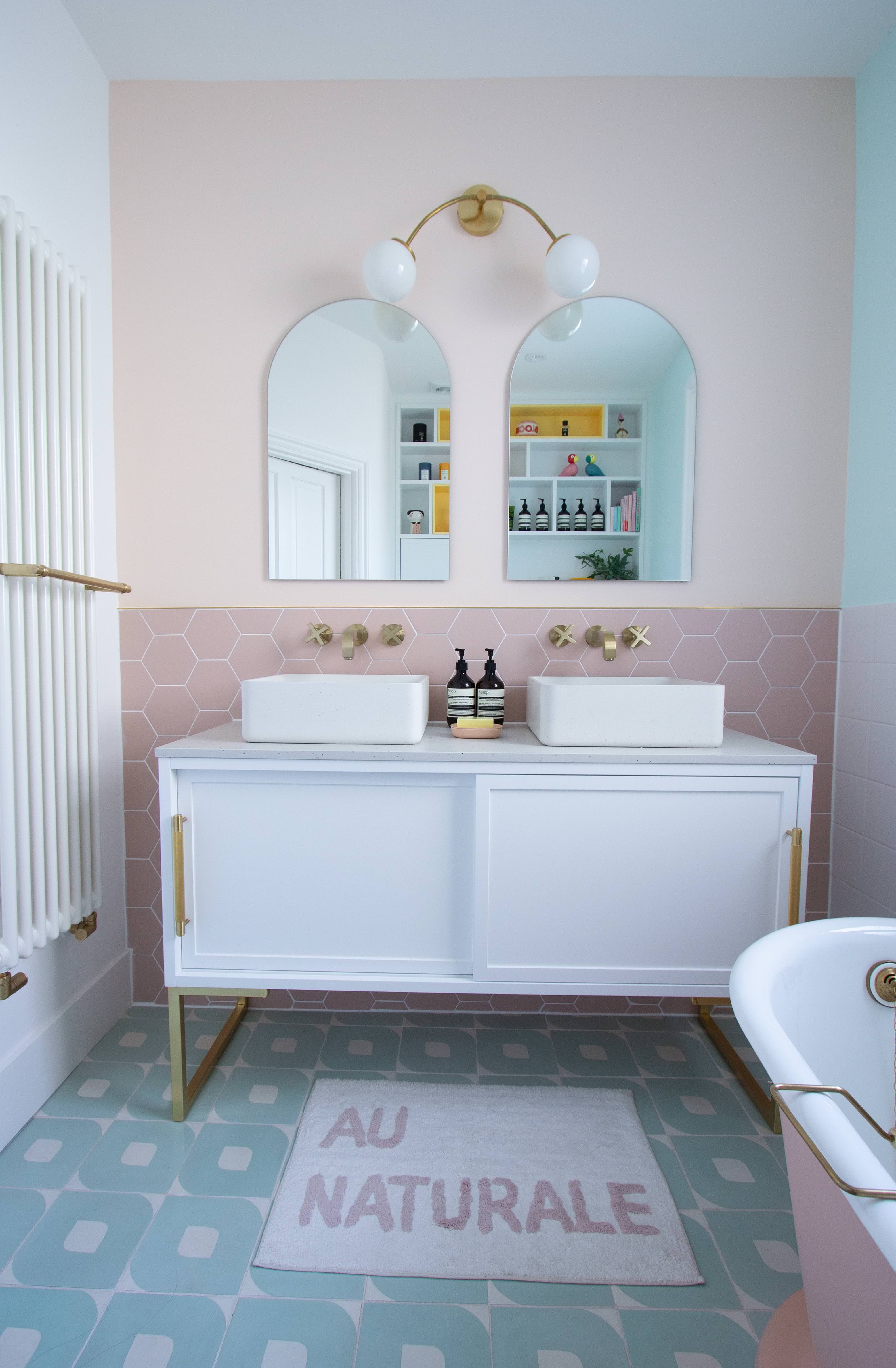 pastel colour bathroom