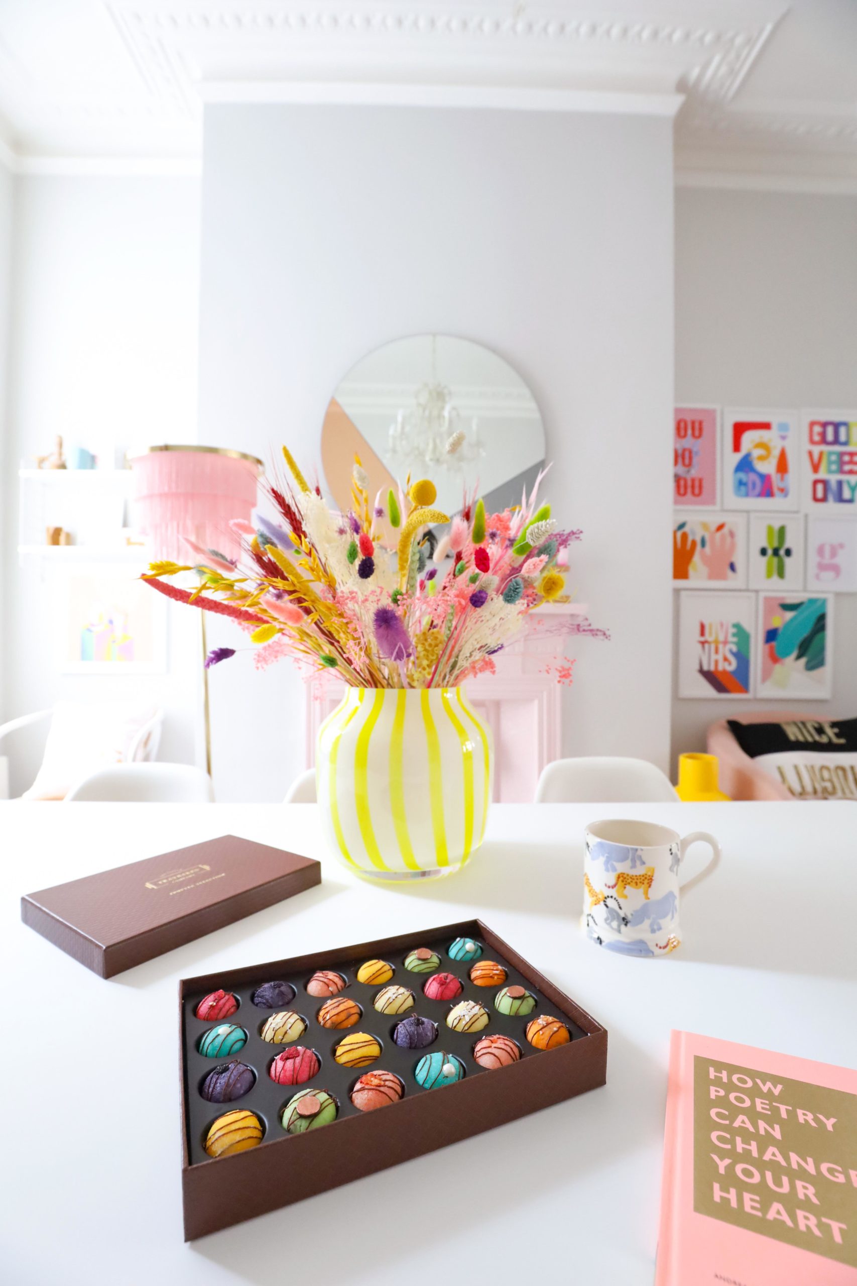 Colours at home are an instant happy mood booster.