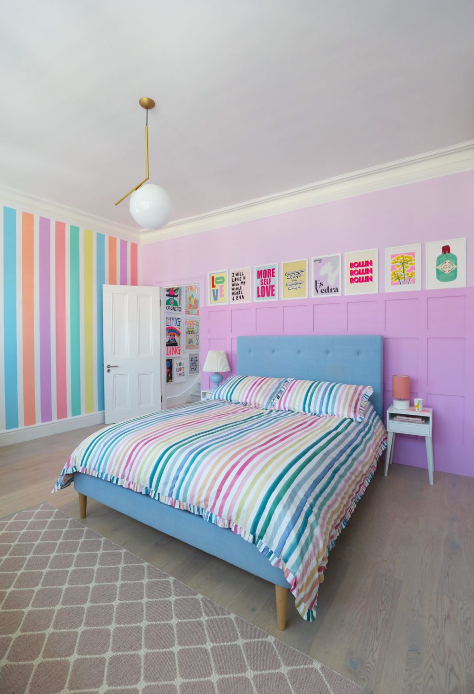 colourful stripes bedding